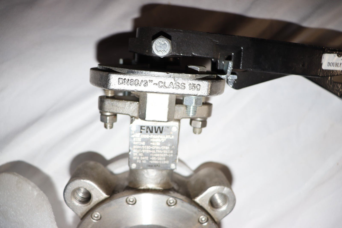 FNW HP Series 3 in Butterfly Valve w/ RPTFE Seat & Lever Handle, FNWHPA1LSTLM - Northside Material Brokers