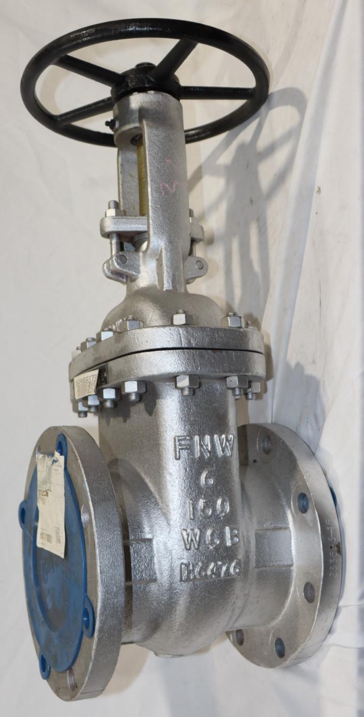 FNW Valve 6" 150 Flanged Carbon Steel Gate Valve w/ Handwheel Fig 551 WCB - Northside Material Brokers