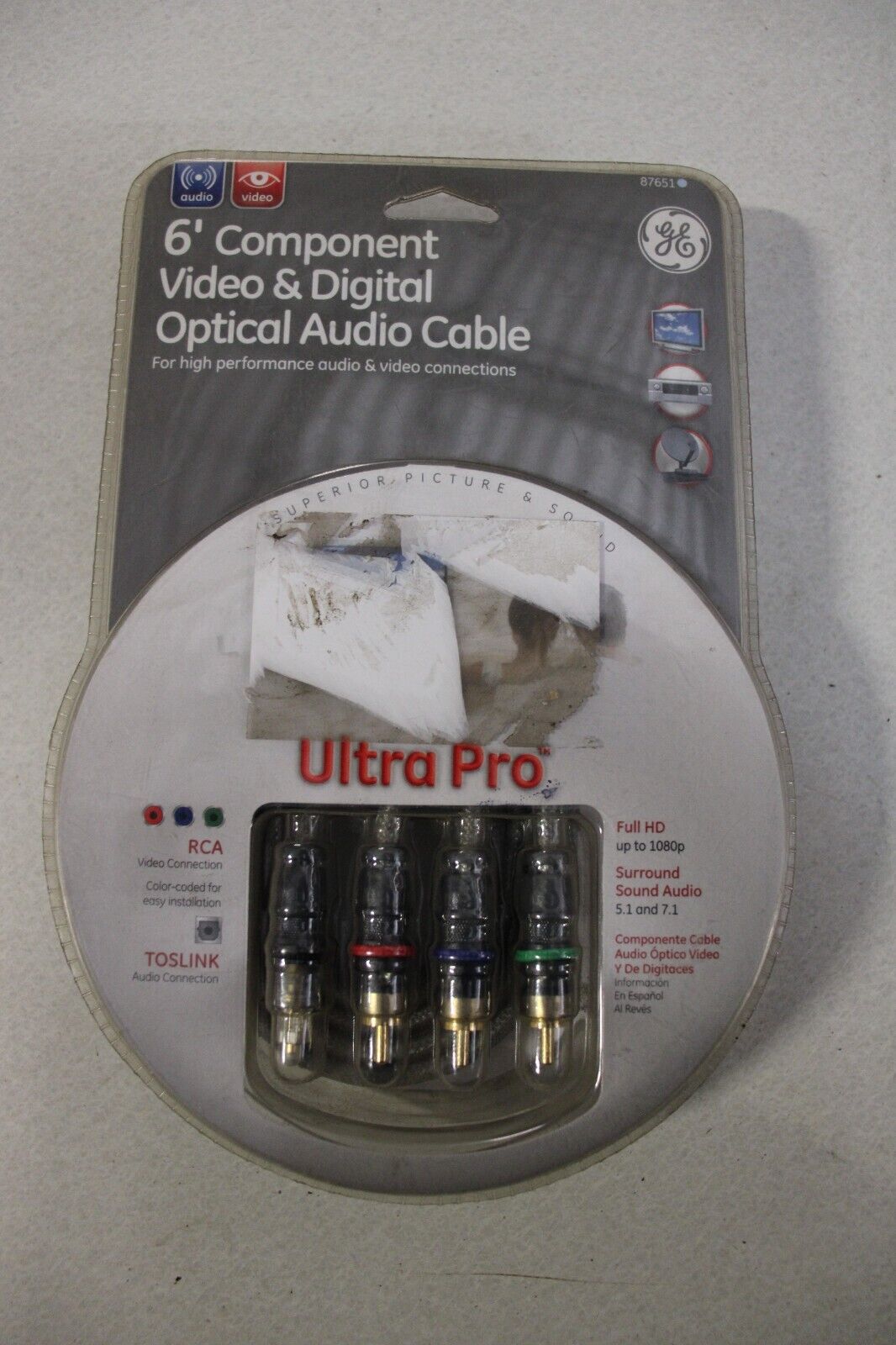 GE Ultra Pro 6 FT Component Video and Digital Optical Audio Cable - Northside Material Brokers