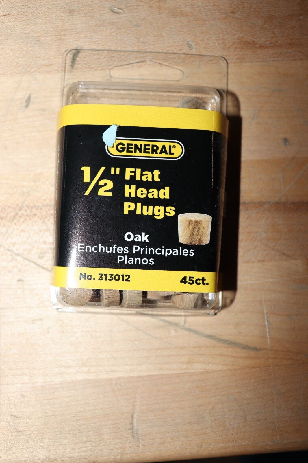 General Tools 313012 1/2" Flat Head Plugs, FSC Ethically Sourced Oak, 45-Pack - Northside Material Brokers