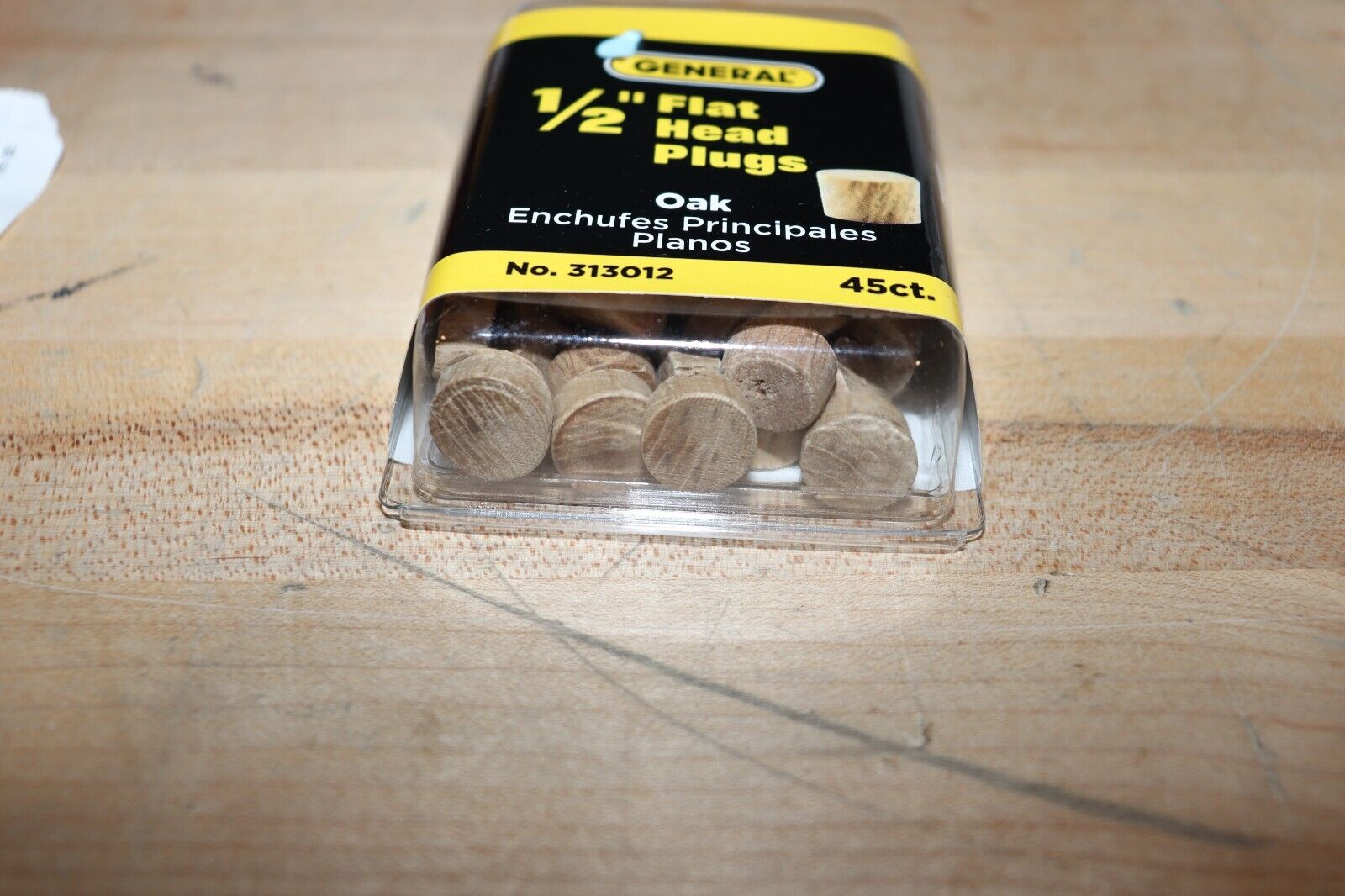 General Tools 313012 1/2" Flat Head Plugs, FSC Ethically Sourced Oak, 45-Pack - Northside Material Brokers