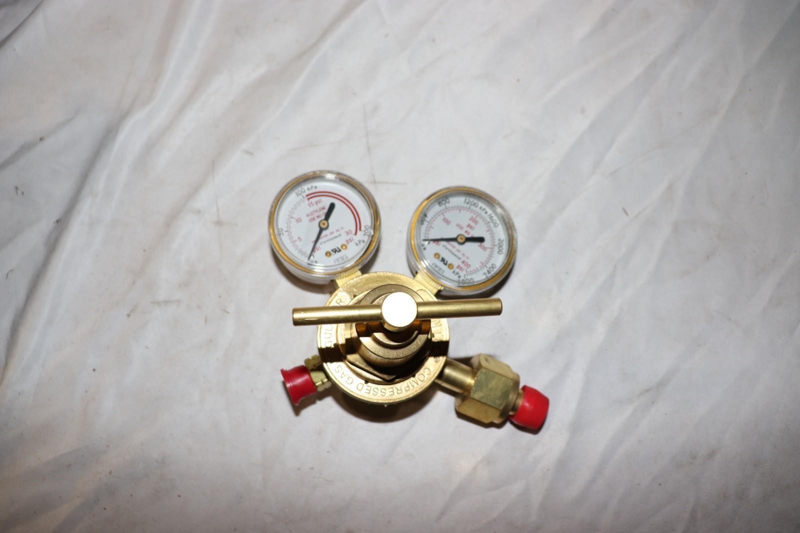 Gentec Compressed Gas Acetylene Regulator Model CGA300, 22-152Y-15-3 - Northside Material Brokers