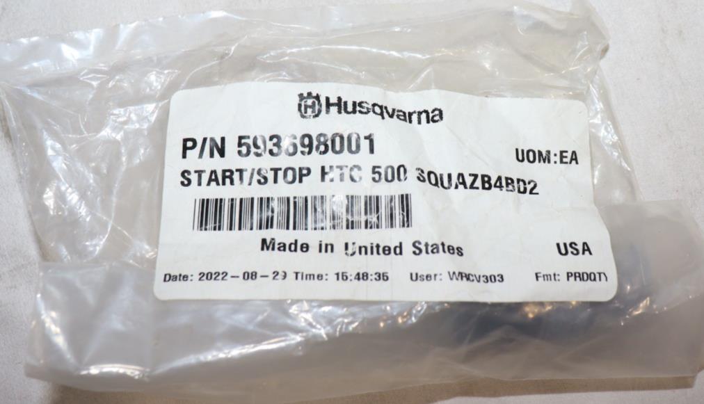Genuine OEM, 593698001 Husqvarna Knob Start/Stop, HTC500 - Northside Material Brokers
