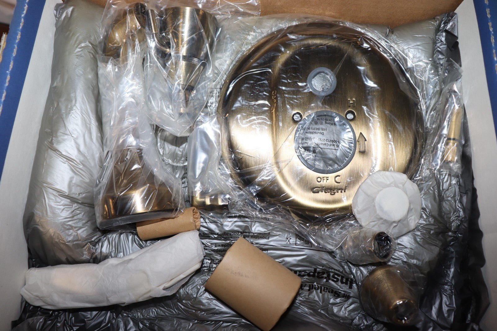 Giagni 95853-5523AB Antique Bronze Shower Trim Kit w/ Spout, NEW - Northside Material Brokers