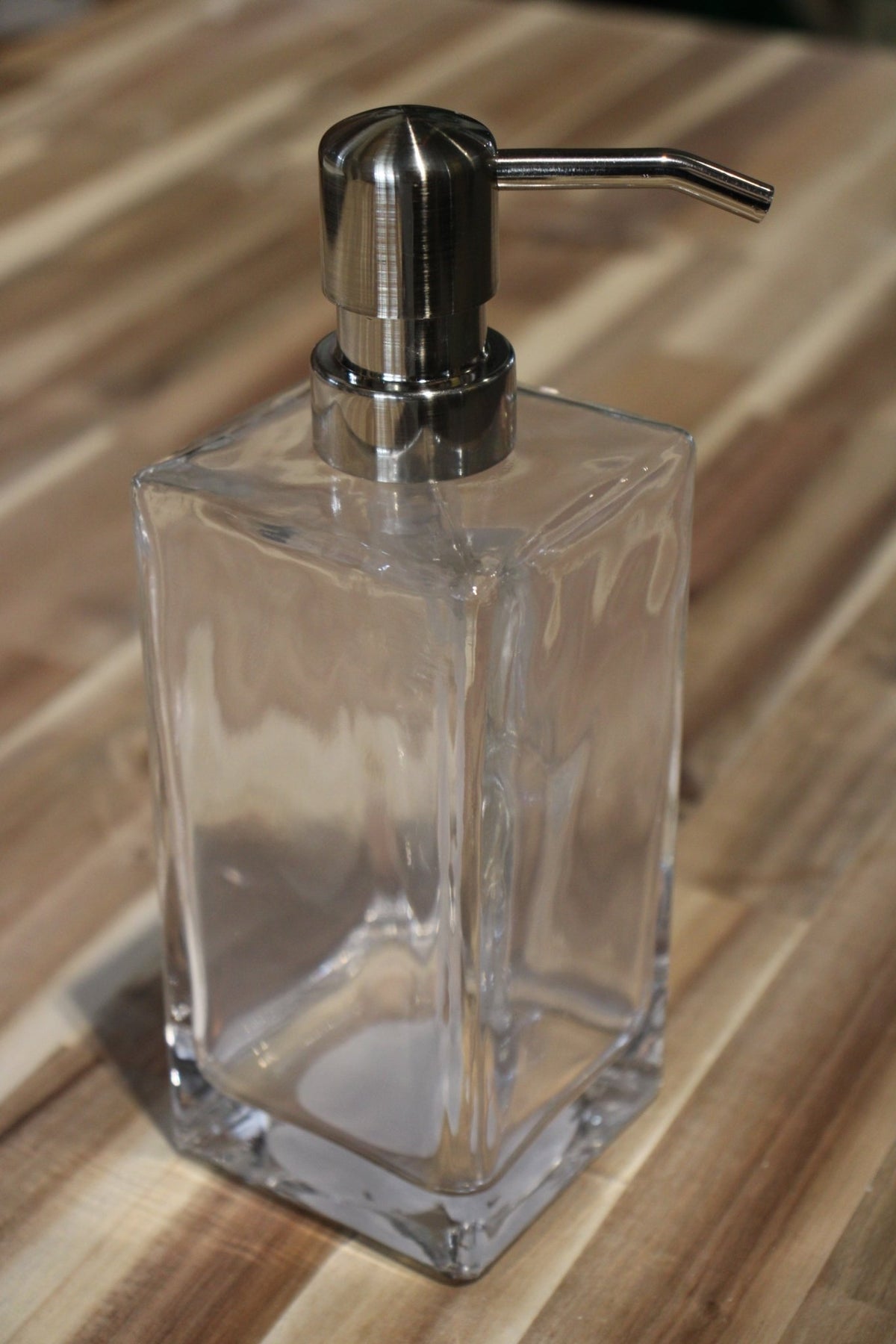 Giagni Rippled Glass Clear Glass Brushed Nickel Soap Dispenser 912535, Box of 4 - Northside Material Brokers