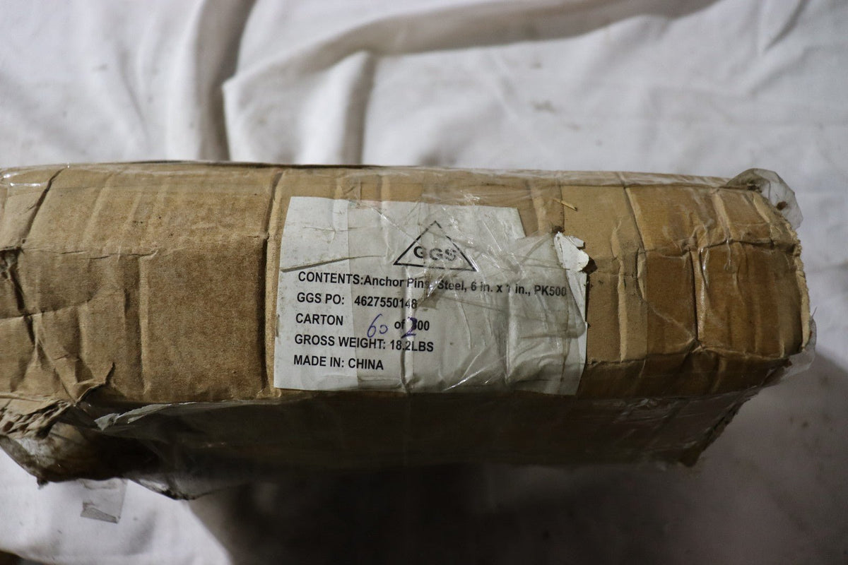 GRAINGER APPROVED 31NG29 Anchor Pins, Steel, 6 in. x 1 in., PK500 31NG29 - Northside Material Brokers