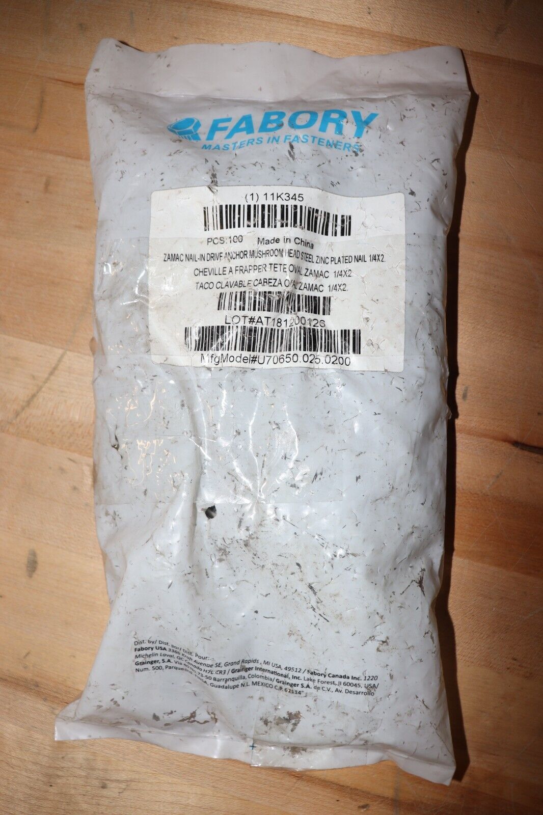 GRAINGER APPROVED Hammer Drive Pin Anchor Set: 0.25 in Dia, 2 in Overall Lg, 100 - Northside Material Brokers