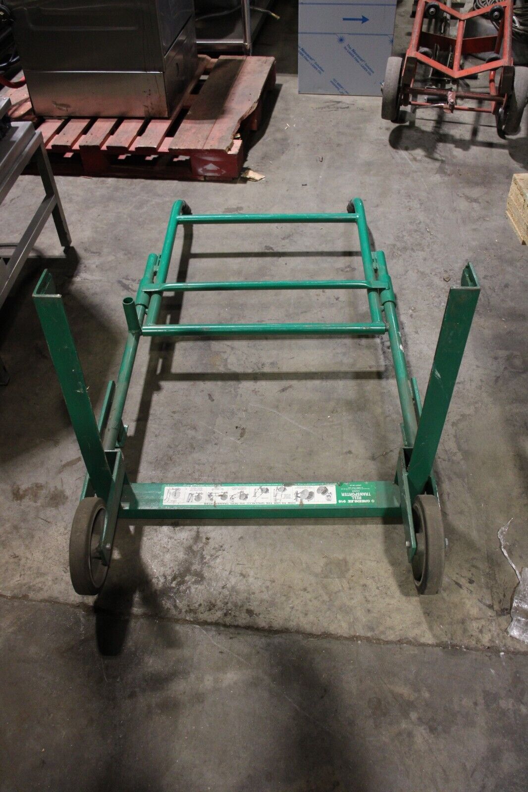 GREENLEE 916 CABLE REEL TRANSPORTER CART DOLLY - Northside Material Brokers