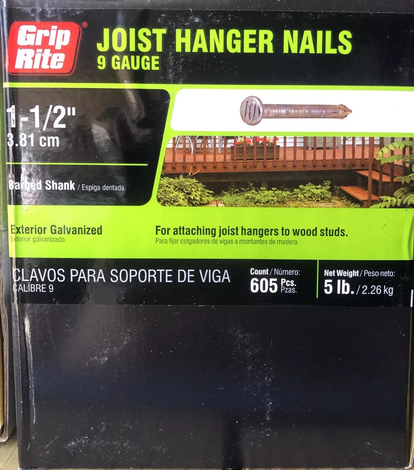 Grip Rite 112HGJST5 (5 Lb Box) Hot Dipped Galvanized Joist Hanger Nails, 1-1/2" - Northside Material Brokers