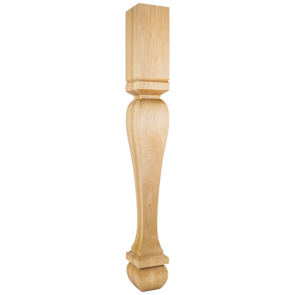Hard Maple Footed Square Post 5" W x 5" D x 42" H P13-5-42-HMP - Northside Material Brokers