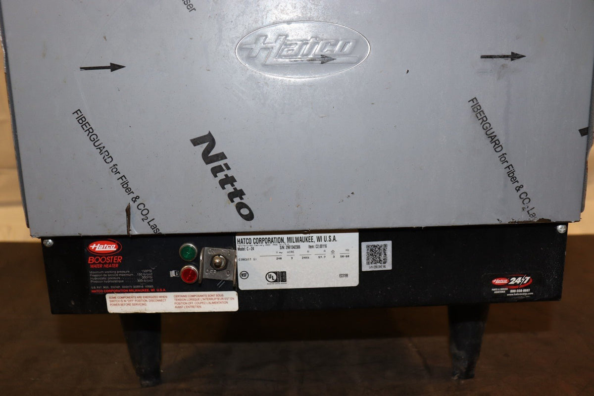 Hatco C-24 Compact Electric Booster Water Heater, 24KW, 240V, 3 Phase, Used - Northside Material Brokers