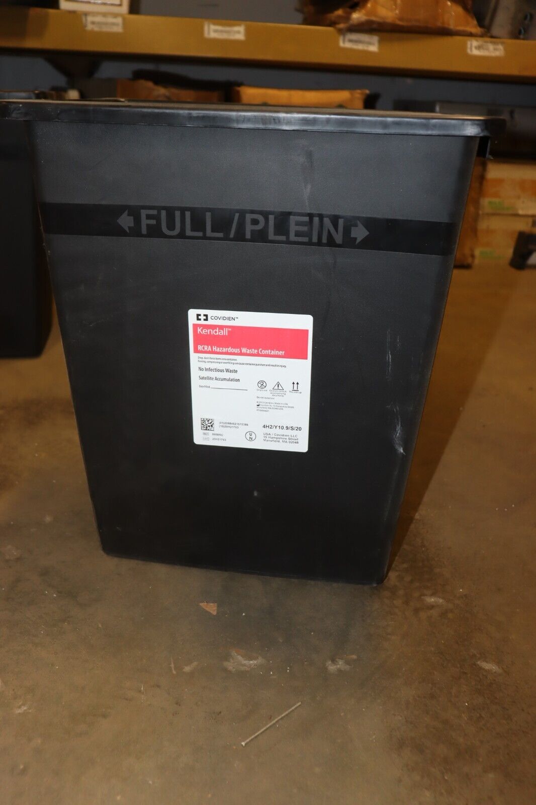 Hazardous Waste Container: 8 gal Can Capacity, Plastic, 17 3/4 in Ht, 11 in Wd - Northside Material Brokers