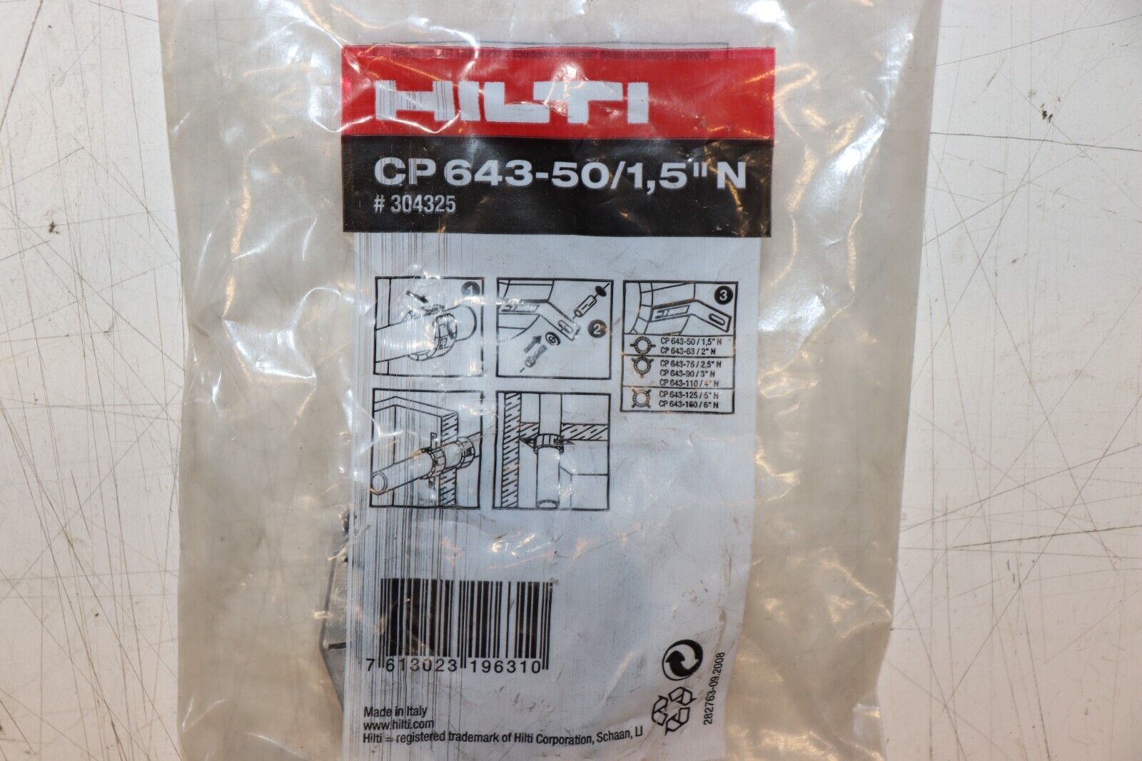 HIlti 304325 FS Collar CP 643N 1.5 Firestop Fire Protection Systems - Northside Material Brokers