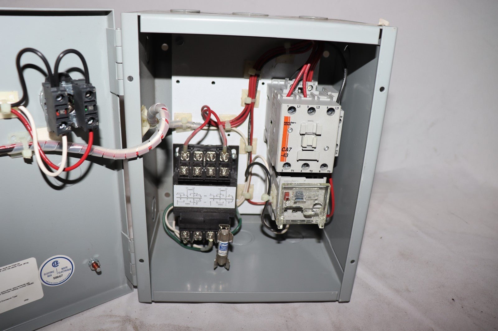 Hoffman A10N86 Enclosure w/ A10N8P Panel & Contactors, Used - Northside Material Brokers