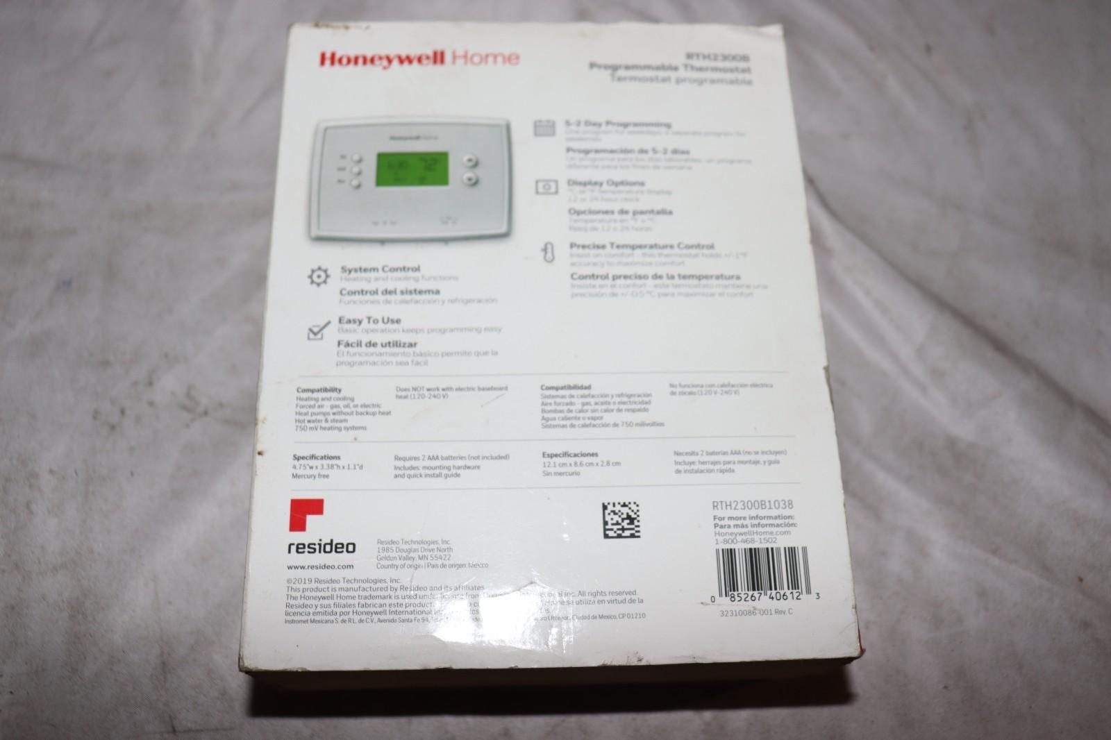 Honeywell Home RTH2300B Programmable Thermostat | Open Box | Great Deal! - Northside Material Brokers