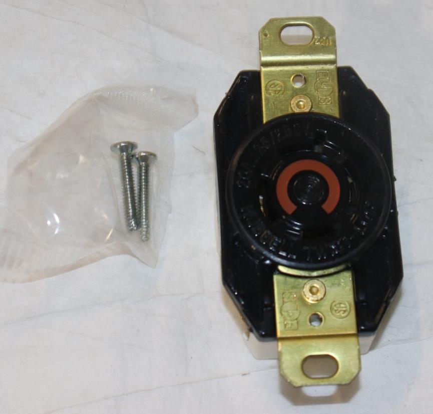 Hubbell HBL2410, 20A 125/250V, Twist Locking Receptacle, NOB - Northside Material Brokers