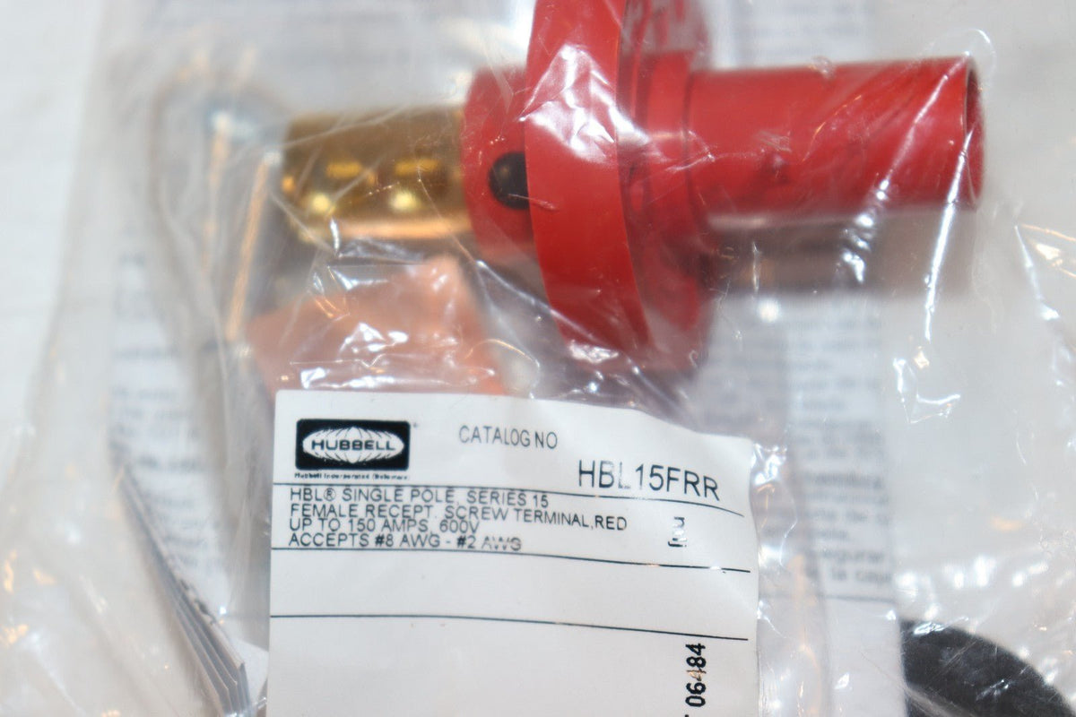 Hubbell HBL5FRR Receptacle, Red, Female, 150A, 600V, 8-2 - Northside Material Brokers