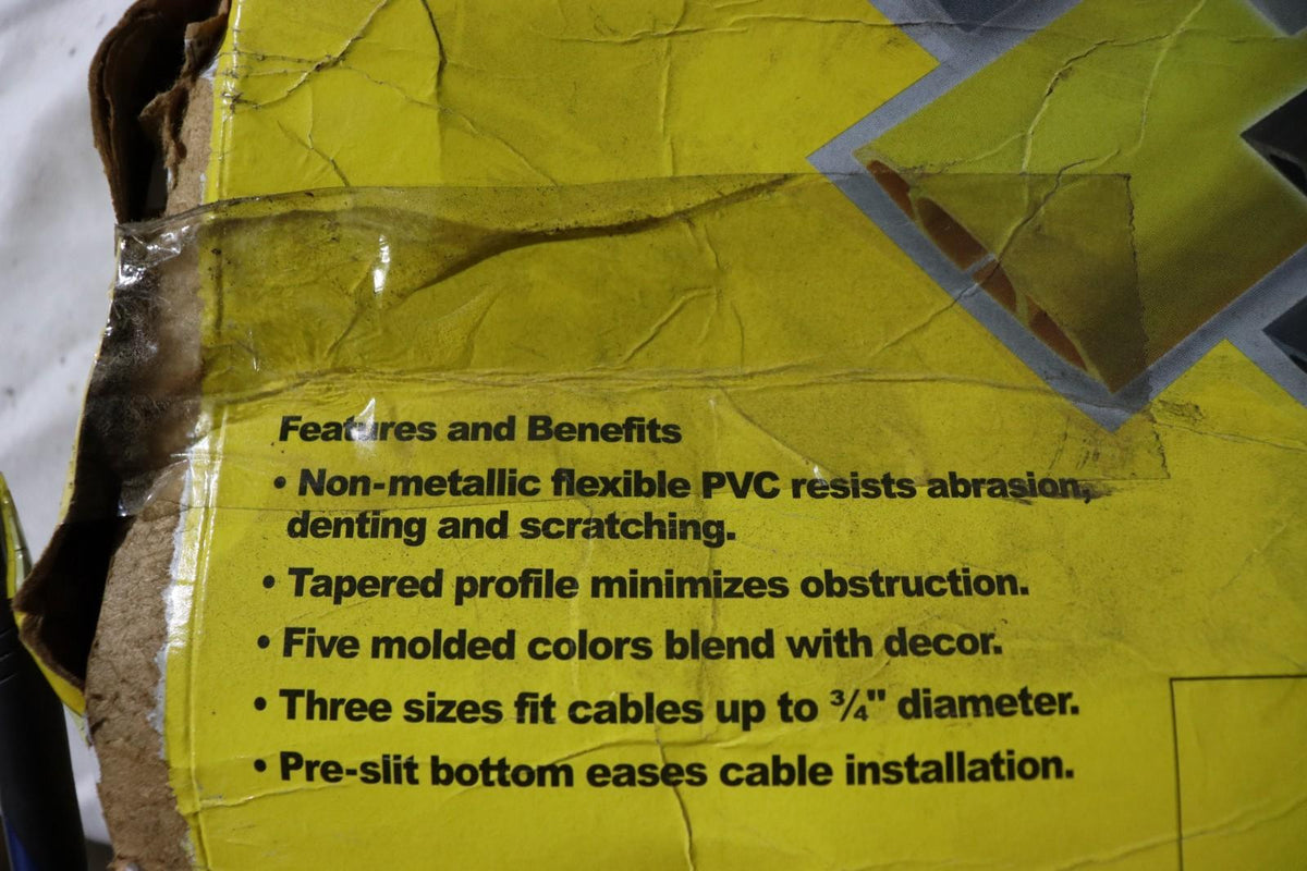 Hubbell Wiring FT2BK10 PVC Floor Trak Floor Cable Cover Black, New - Northside Material Brokers