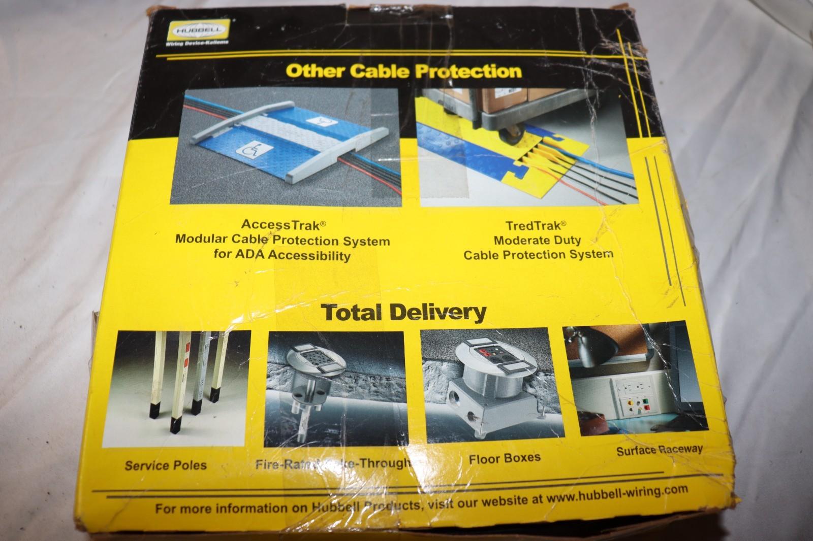 Hubbell Wiring FT2BK10 PVC Floor Trak Floor Cable Cover Black, New - Northside Material Brokers
