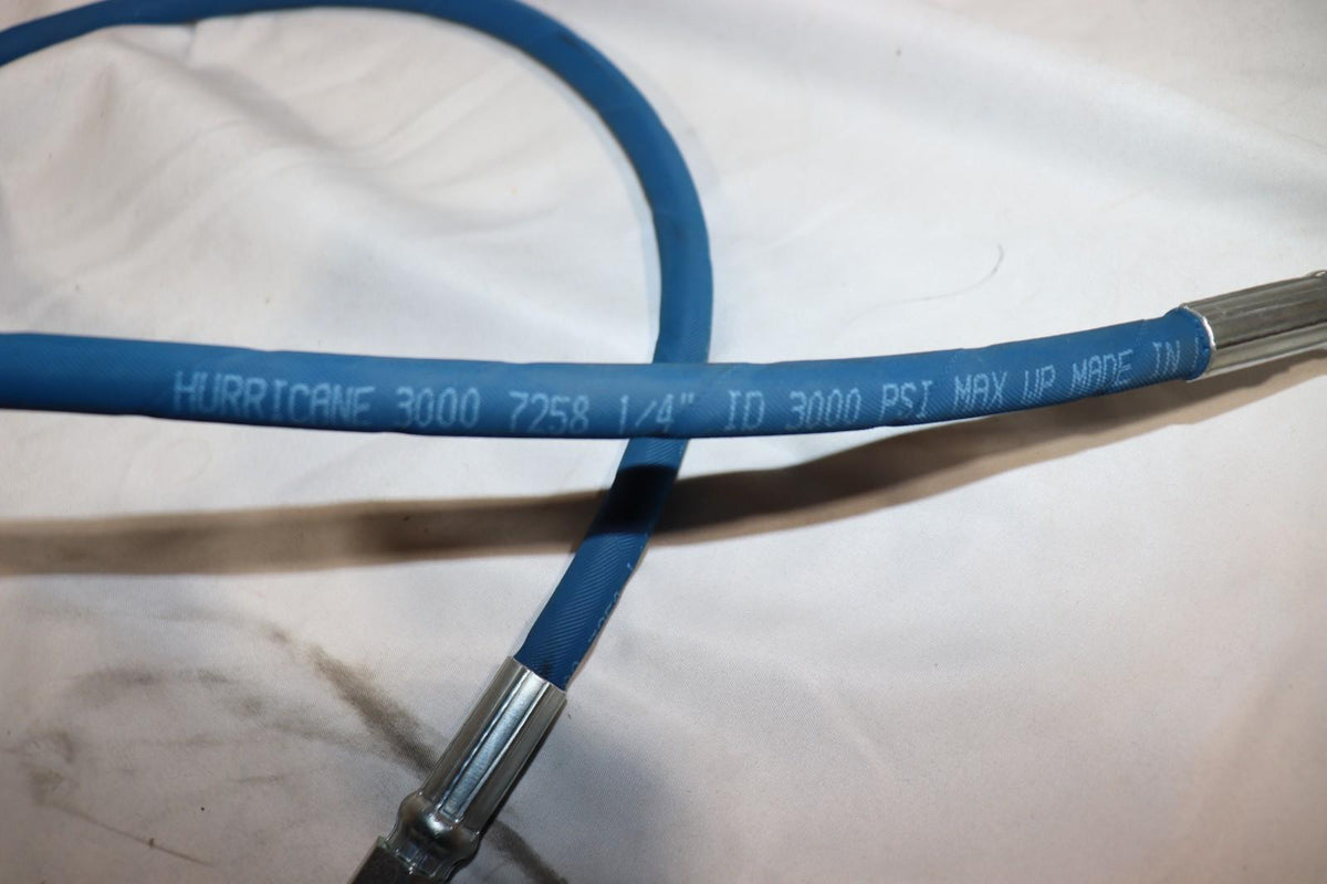 Hurricane High Pressure Hose, 3000 PSI, 7258, 44 inch long, 1/4" ID - Northside Material Brokers