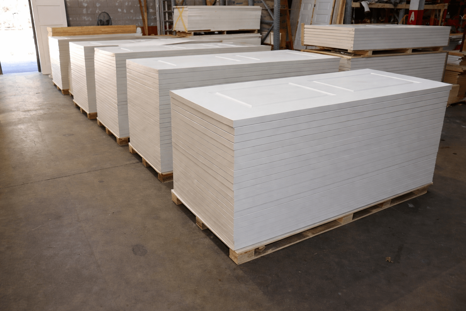Interior Door 2 Panel Carrara Square Top Hollow Core Slab, Standard Height, 3/16" Under-Cut - Northside Material Brokers