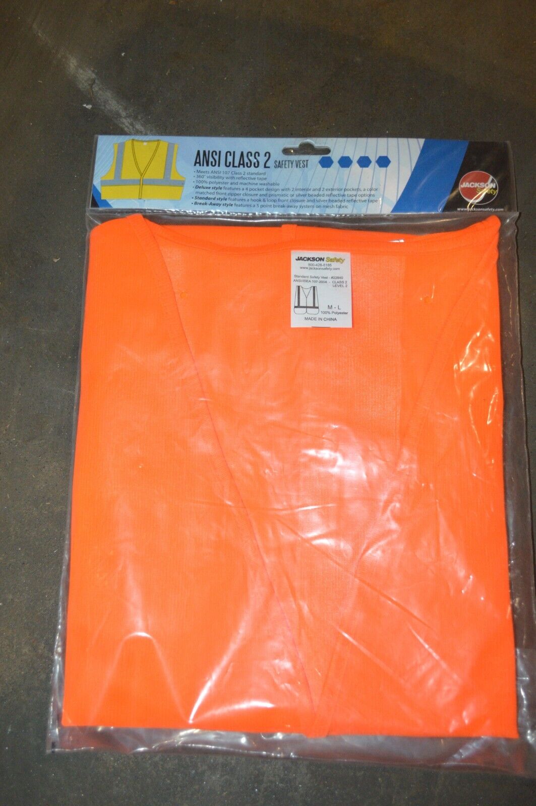 Jackson ANSI Class 2 Safety Vest, M-L - Northside Material Brokers