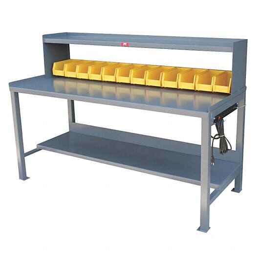 JAMCO Workbench with Riser: 16A250, 3,000 lb Load Capacity, WC472GP without bins - Northside Material Brokers