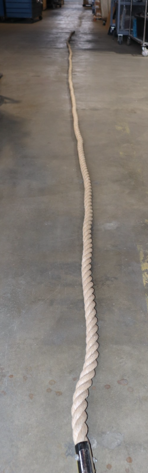Jammar Mfg Manila Climbing Rope, 1.5" Thick, 35 ft Long, Boot End, Quick Link - Northside Material Brokers