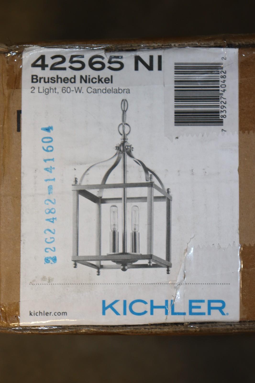 Kichler 42565NI Larkin 3-Light 12" Foyer Pendant Brushed Nickel Med Sz Kitchen - Northside Material Brokers