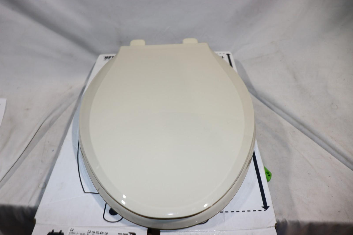 KOHLER 4636-RL-47 Cachet ReadyLatch Elongated Toilet Seat, Almond - Northside Material Brokers