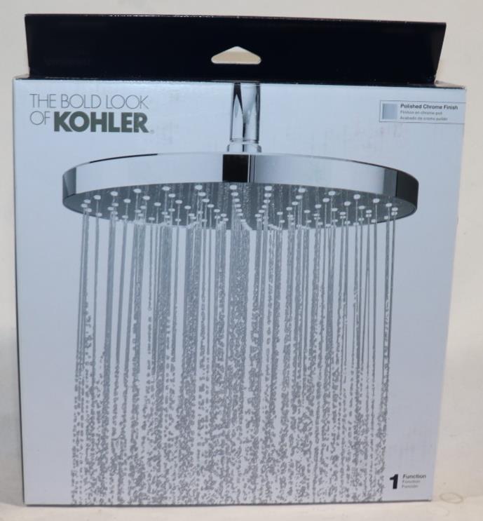 Kohler 76465-G-CP Awaken 10 Inch Single-Function Rain Shower Head, Round Rain - Northside Material Brokers