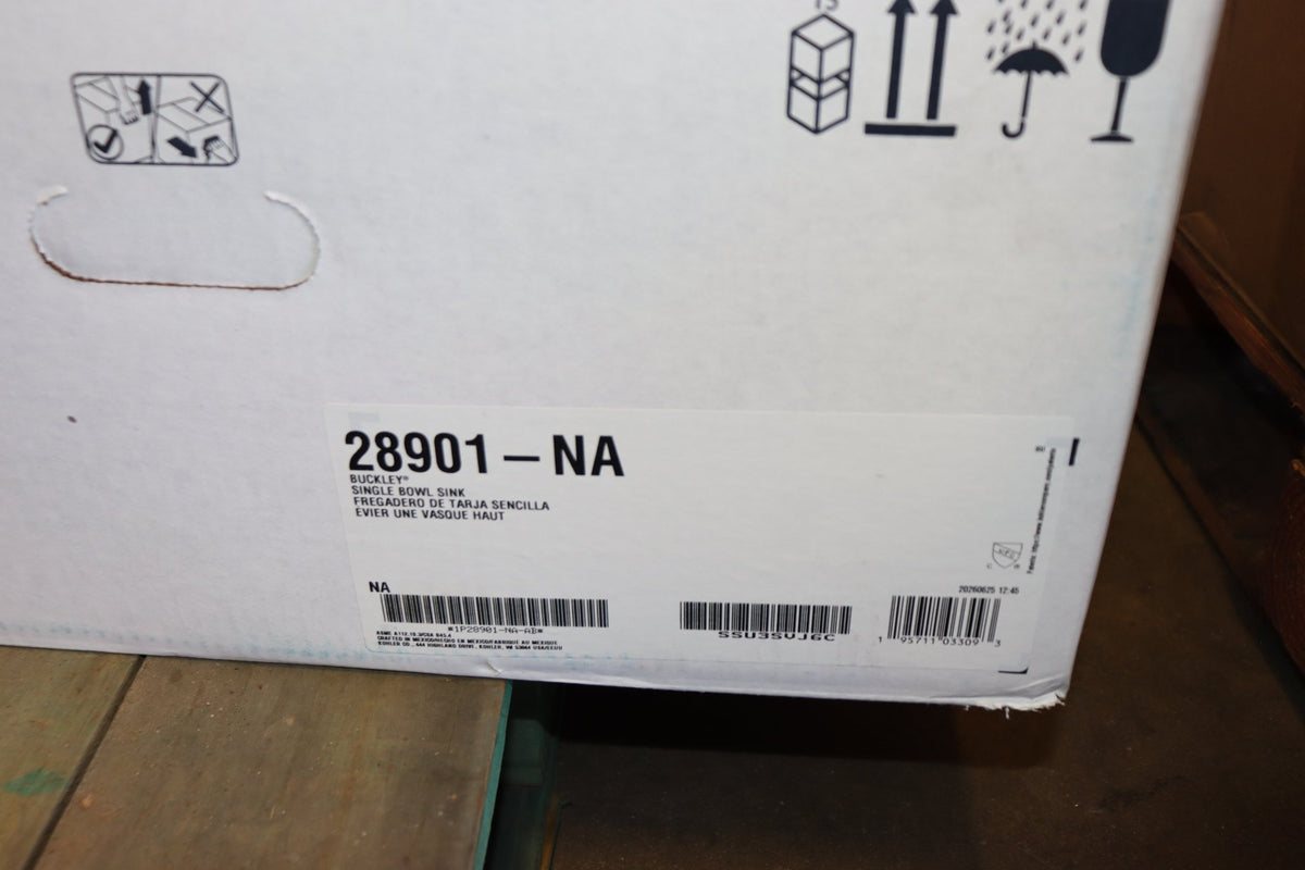 Kohler Buckley 32-1/4" Undermount Single Basin Stainless Steel Kitchen Sink, 28901-NA - Northside Material Brokers