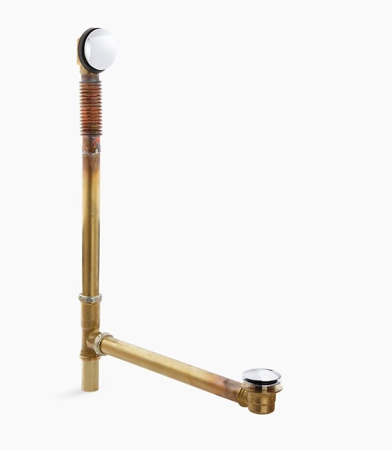 Kohler Clearflo Brass Toe Tap Bath Drain Polished Chrome, K-7265-CP - Northside Material Brokers