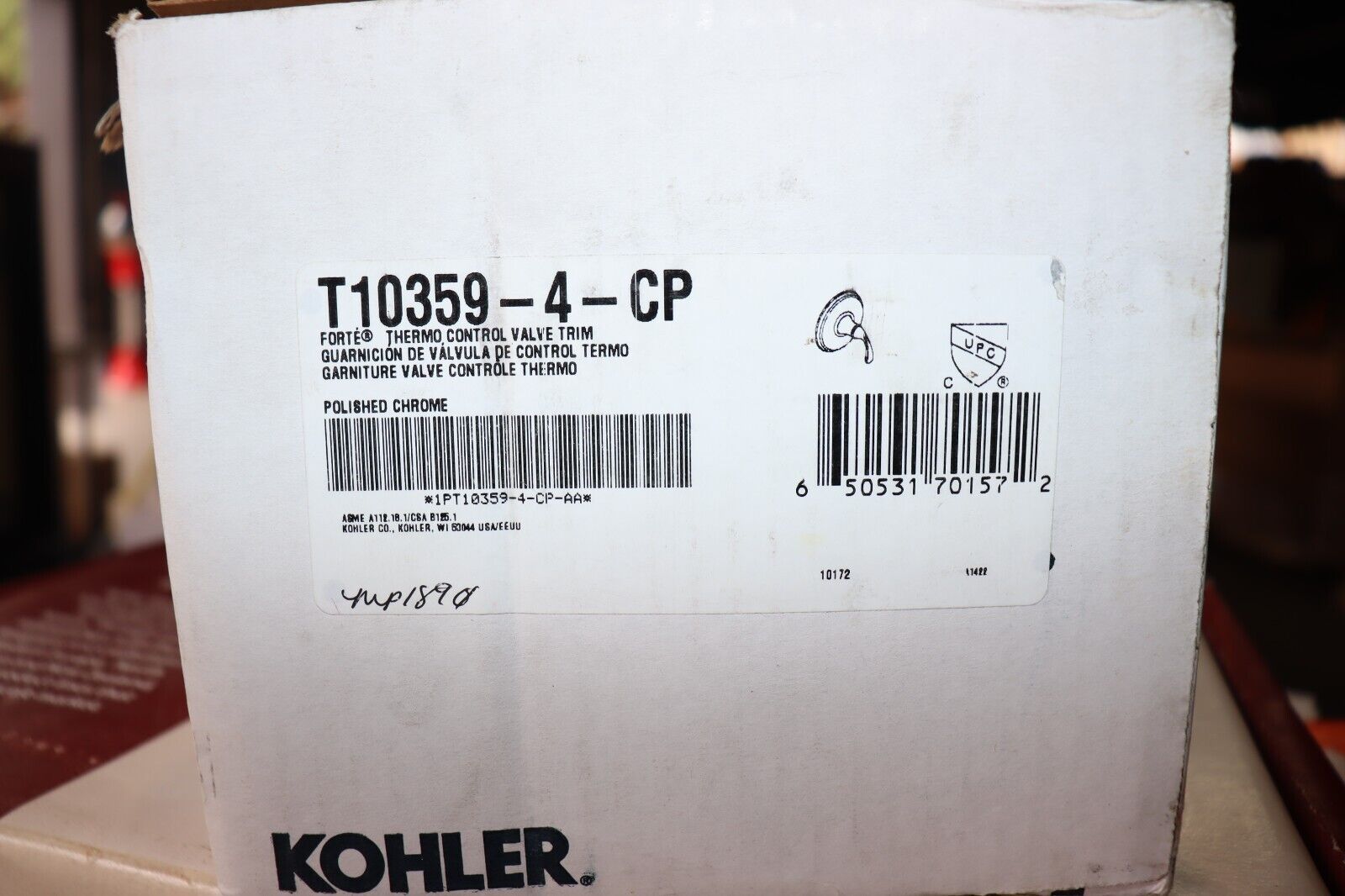 Kohler T10359-4-CP Forte Thermostatic Trim, Polished Chrome - Northside Material Brokers