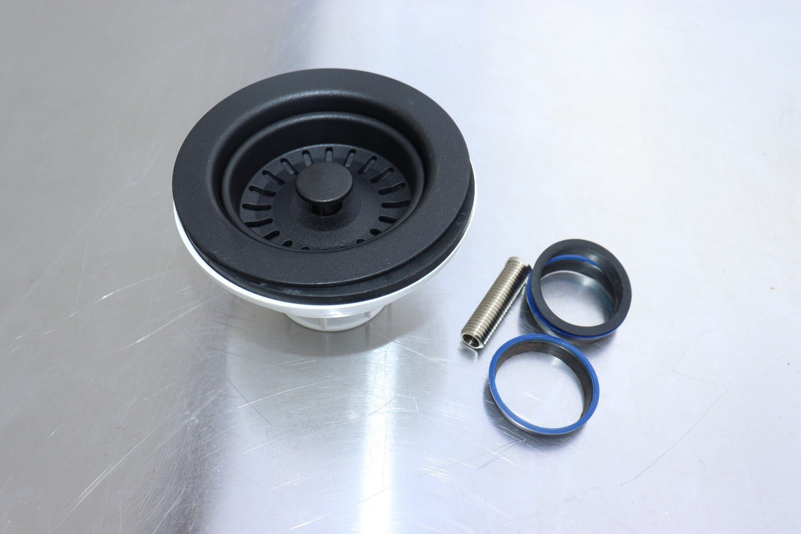 Kraus Kitchen Sink Strainer, Black PST1-BL-C, New - Northside Material Brokers