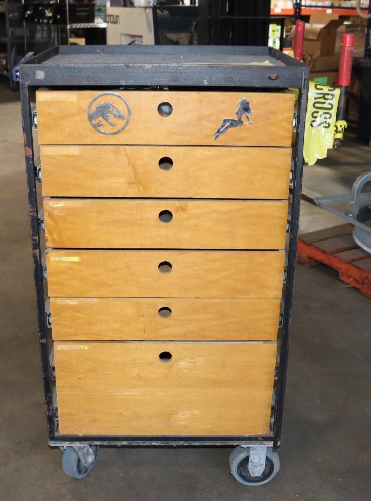 Large Grip Cart, 6 Drawer, w/ Casters, Locking, Wood Drawers, Steel Frame - Northside Material Brokers