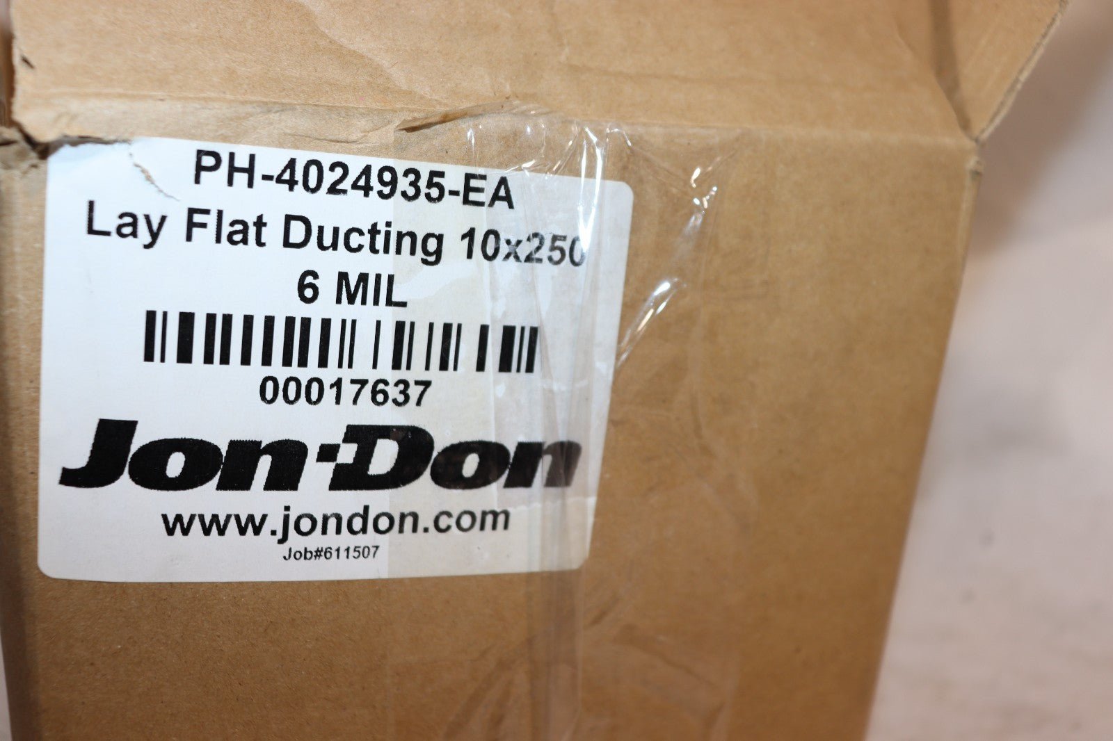 Lay Flat Ducting 10 Inch Round (16in Flat) X250 Ft Long 6mil Dehumidifier Tubing - Northside Material Brokers