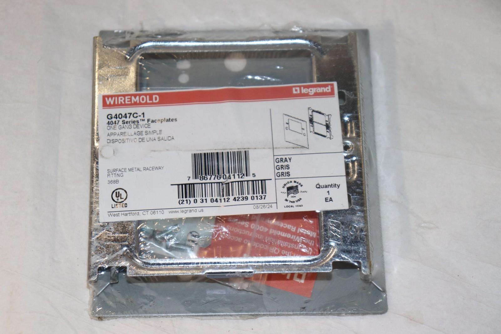 LEGRAND WIREMOLD G4047C-1 GRAY ONE GANG DEVICE FACEPLATE FITTING - Northside Material Brokers