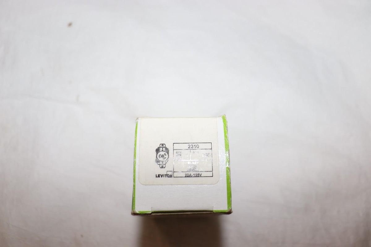 Leviton 2310 L5-20R Single Lock Ground Receptacle Black 1PH 3W 20A 125V - Northside Material Brokers