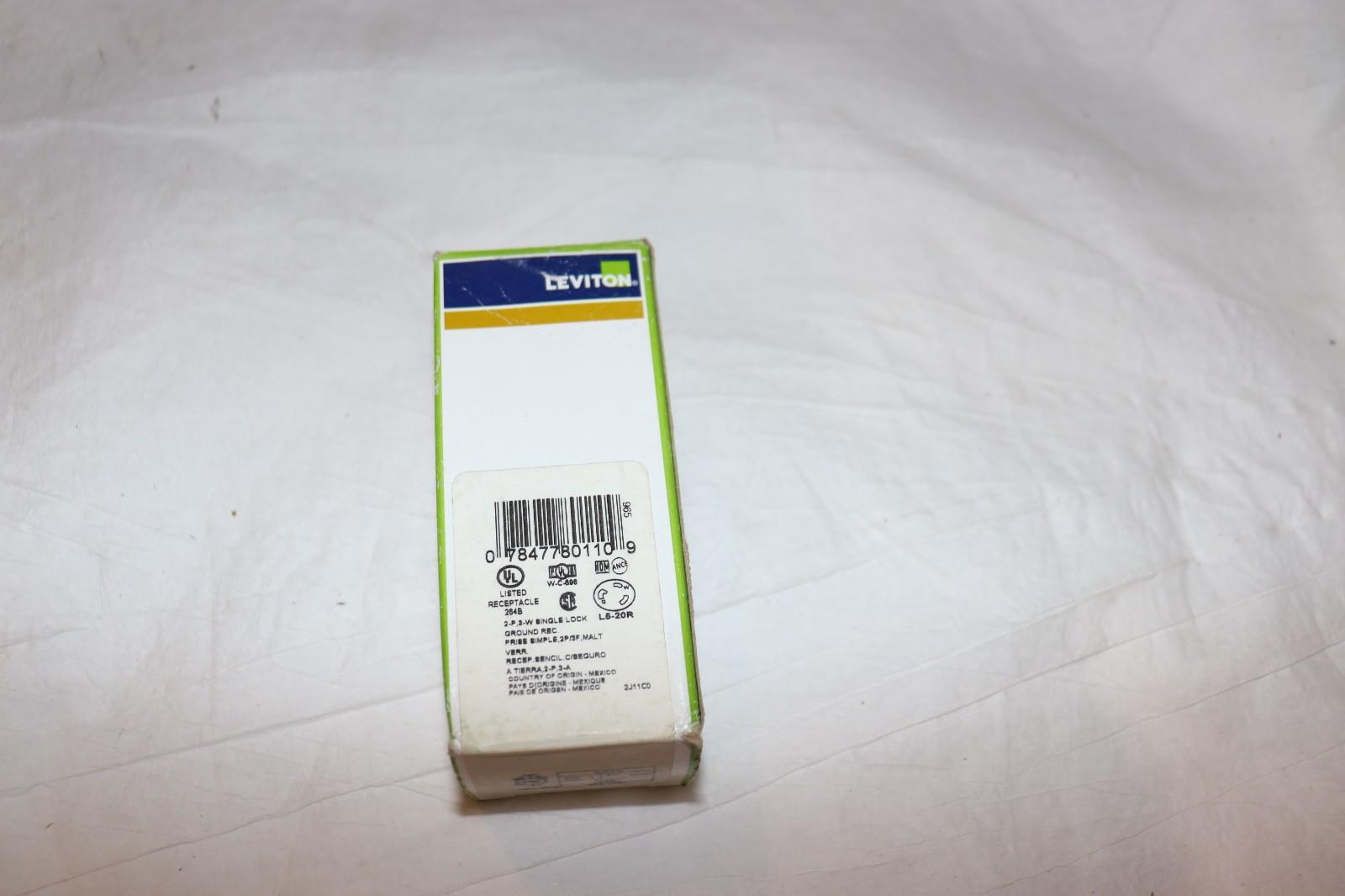Leviton 2310 L5-20R Single Lock Ground Receptacle Black 1PH 3W 20A 125V - Northside Material Brokers