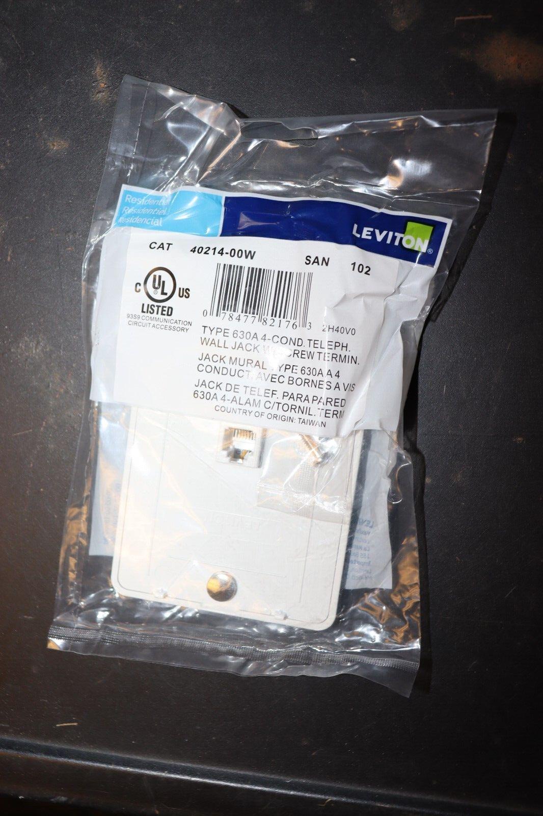 LEVITON 40214-00W WALL PLATE, NEW, FREE SHIPING - Northside Material Brokers