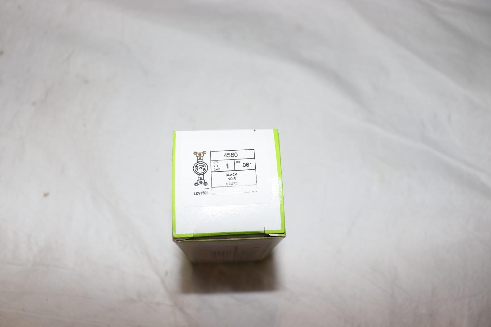Leviton 4560, 15A-250V Single Receptacle Grounded Locking Black, NIB - Northside Material Brokers