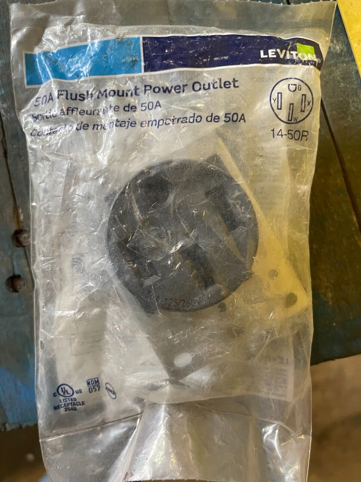 Leviton 50 amps 125/250 V Duplex Black Outlet 14-50R - Northside Material Brokers