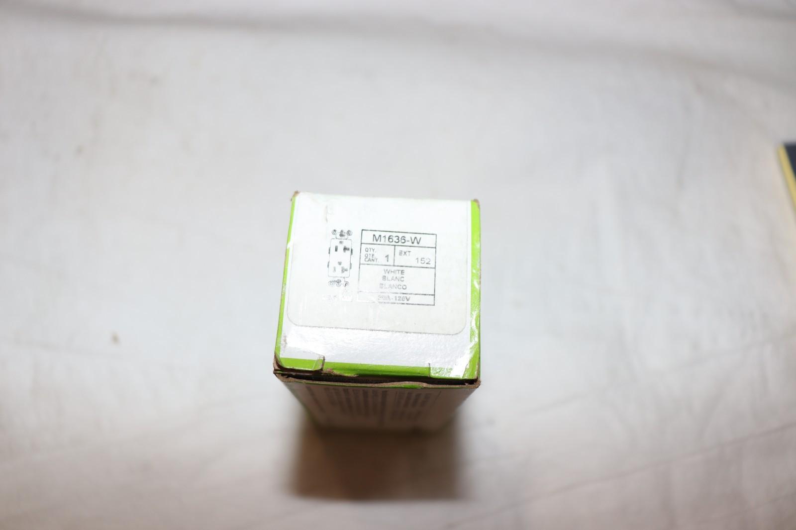 Leviton M1636-W Decora Plus Duplex Receptacle 20A 125V Industrial Grade White - Northside Material Brokers