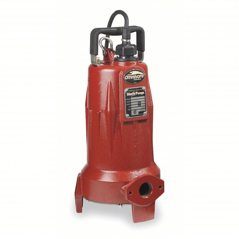 Liberty Pumps Grinder Pump: Horizontal, 3 Ph, 2HP, 208/230V, 50gpm @ 10' Head, Female - Northside Material Brokers