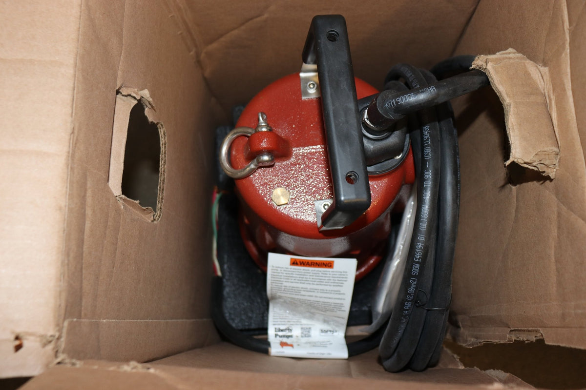 Liberty Pumps Grinder Pump: Horizontal, 3 Ph, 2HP, 208/230V, 50gpm @ 10' Head, Female - Northside Material Brokers