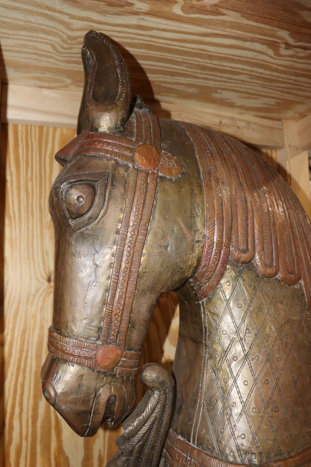 Life Size Bronze Sheeted Ornant Horse, Beautiful, Film Decor - Northside Material Brokers