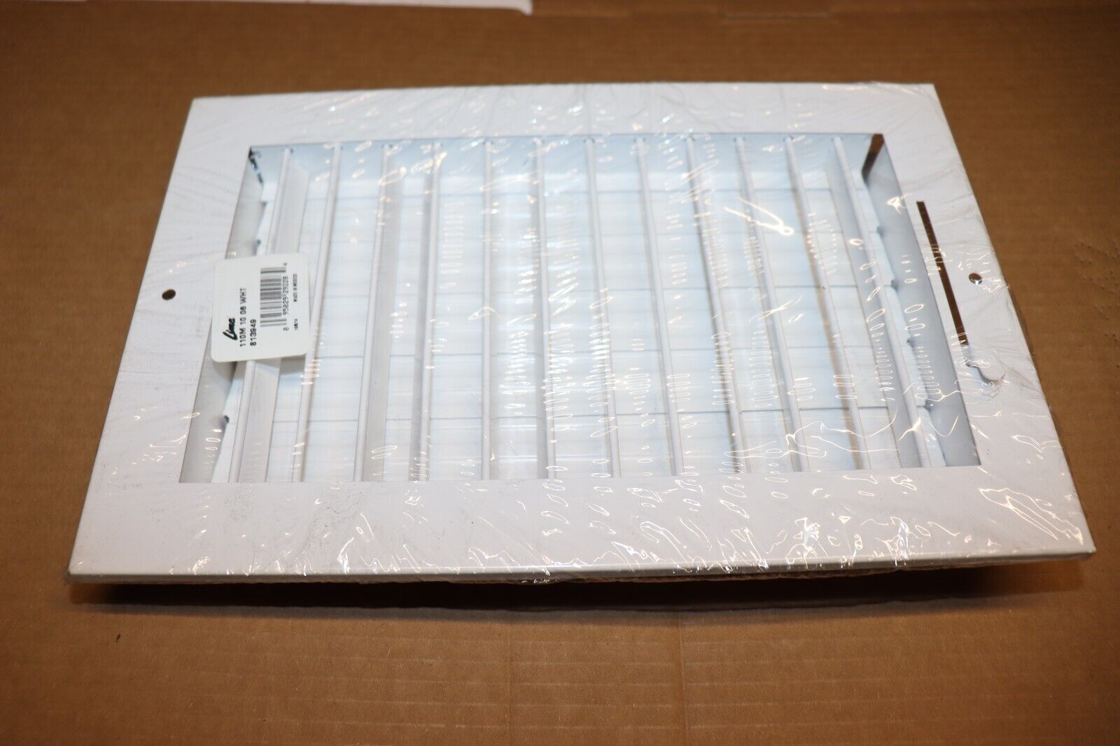 Lima 10" x 6" Steel Supply Register Single Deflection Vertical Blades, White - Northside Material Brokers