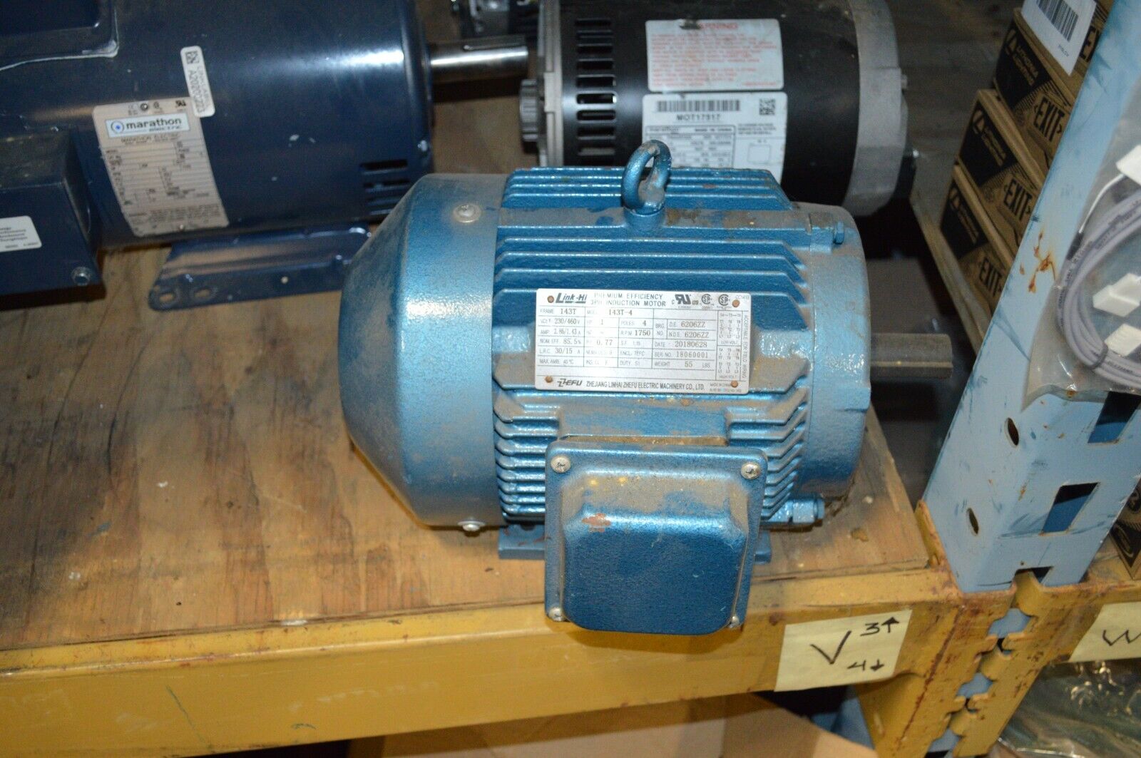 Link Hi Motor Model, 143t-4, 1 HP PREMIUM EFFECIENCY 3 PH INDUCTION MOTOR - Northside Material Brokers