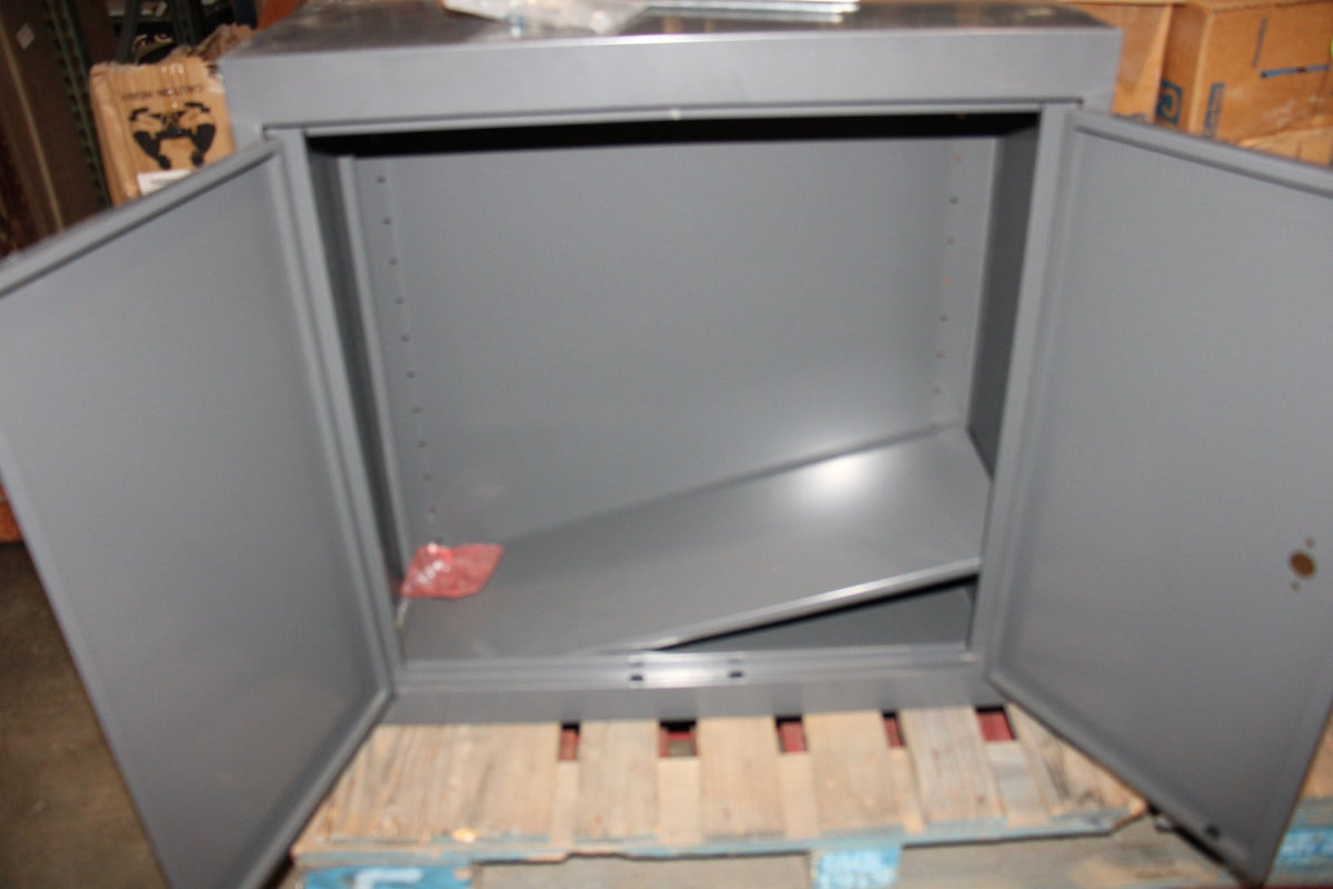 Locking Gray Metal Storage Cabinet 30"W x 30"W x 12"D, Sandusky? - Northside Material Brokers